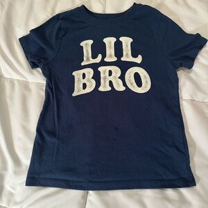 ⭐️ $1 if bundled - 5T OLD NAVY Navy Blue 'Lil Bro' Kids T-Shirt